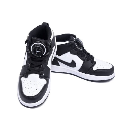 Nike Air Jordan 1 High Panda Svart Vit Boa Snörning Sneakers Barn