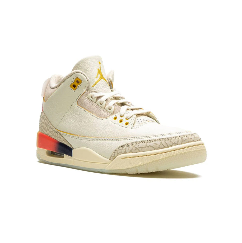 Nike Air Jordan 3 J Balvin Sunset Beige Gul Röd Sneakers Herr