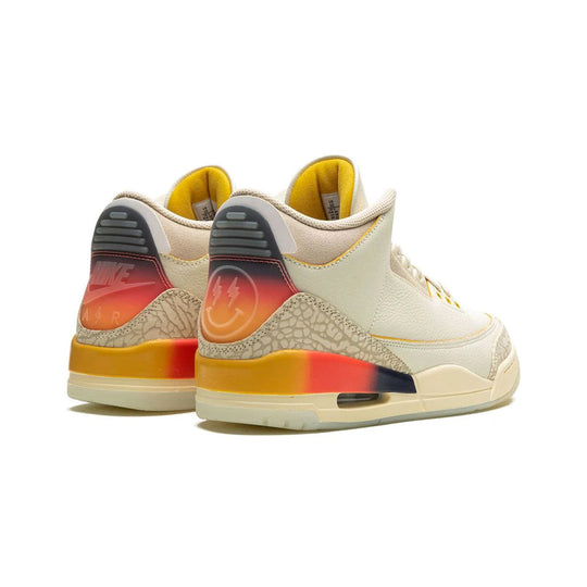 Nike Air Jordan 3 J Balvin Sunset Beige Gul Röd Sneakers Herr