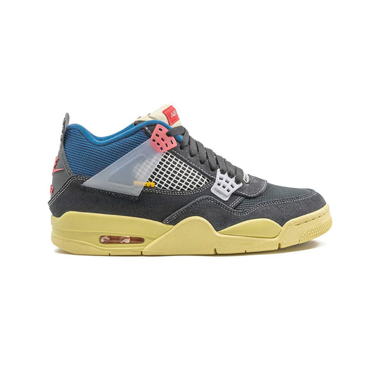 Nike Air Jordan 4 Union Off Noir Svart Gul Blå Röd Sneakers Herr