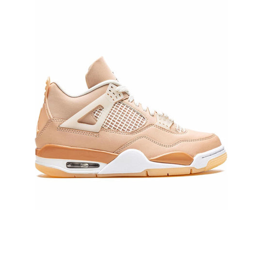 Nike Air Jordan 4 Shimmer Beige Vit Gum Sneakers Dam