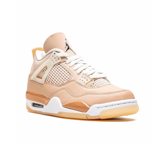 Nike Air Jordan 4 Shimmer Beige Vit Gum Sneakers Dam