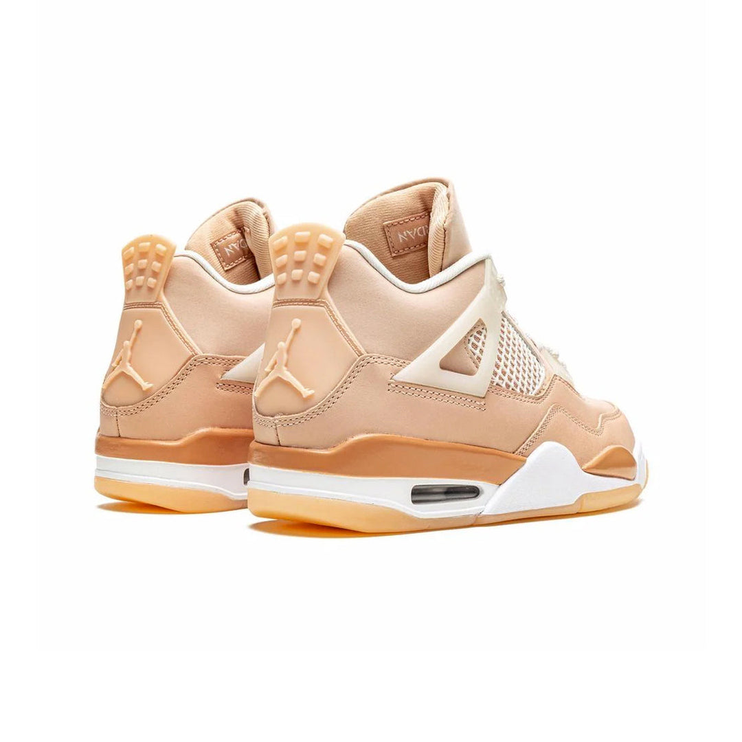Nike Air Jordan 4 Shimmer Beige Vit Gum Sneakers Dam