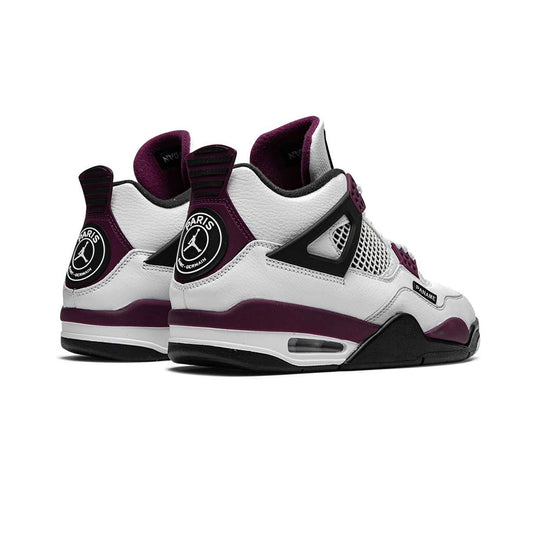 Nike Air Jordan 4 PSG Vit Svart Vinröd Sneakers Herr