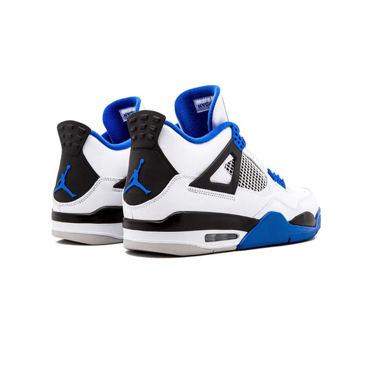 Nike Air Jordan 4 Motorsport Vit Svart Blå Sneakers Herr