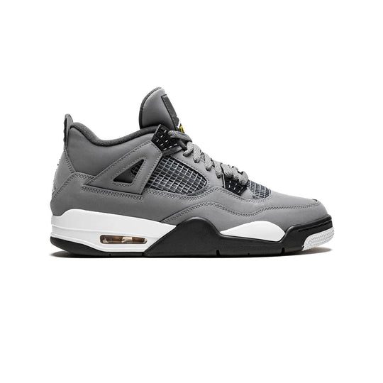 Nike Air Jordan 4 Cool Grey Grå Svart Vit Gul Sneakers Herr