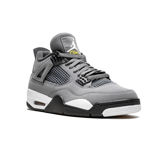 Nike Air Jordan 4 Cool Grey Grå Svart Vit Gul Sneakers Herr