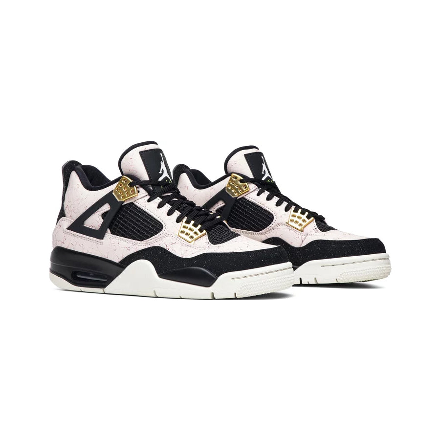 Nike Air Jordan 4 Splatter Pack Pink Black Gold White Sneakers Men