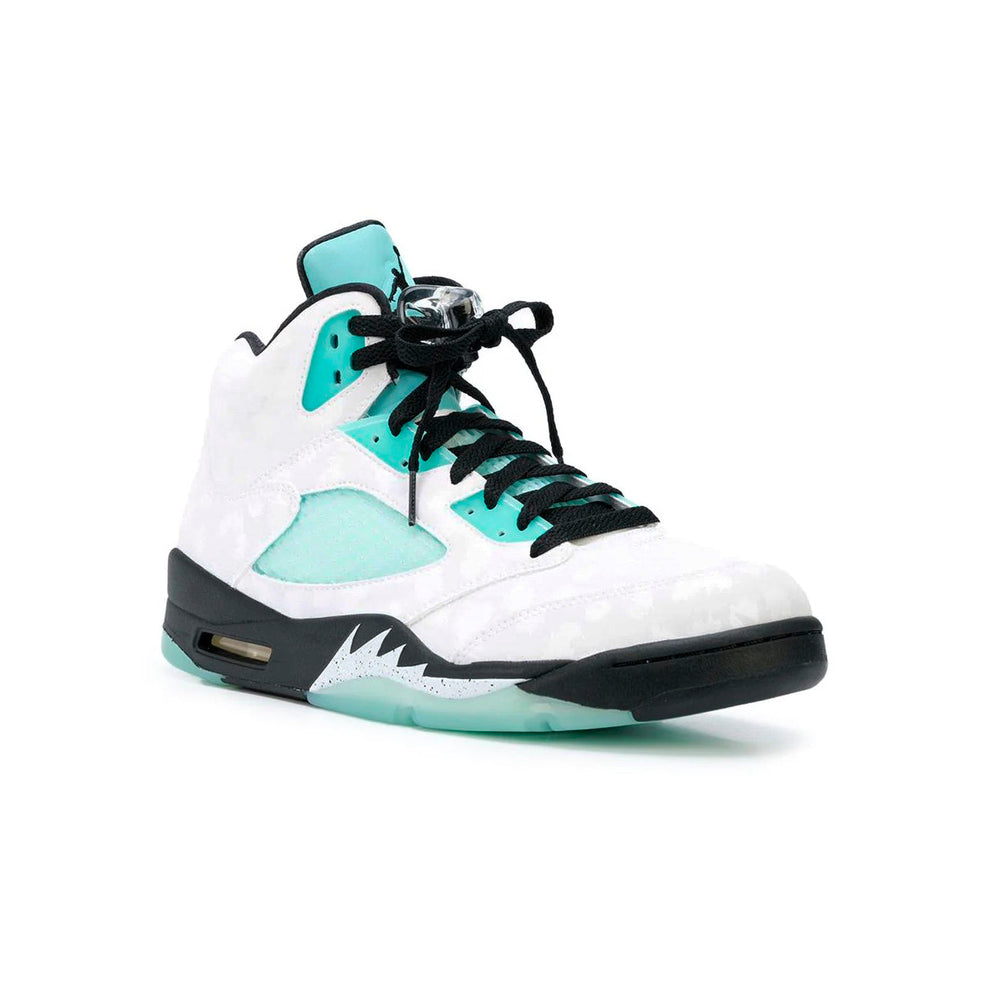 Nike Air Jordan 5 Island Green Vit Turkos Svart Sneakers Herr