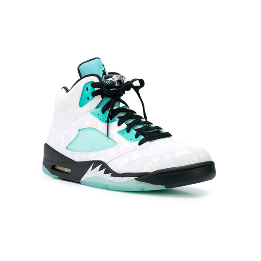 Nike Air Jordan 5 Island Green Vit Turkos Svart Sneakers Herr