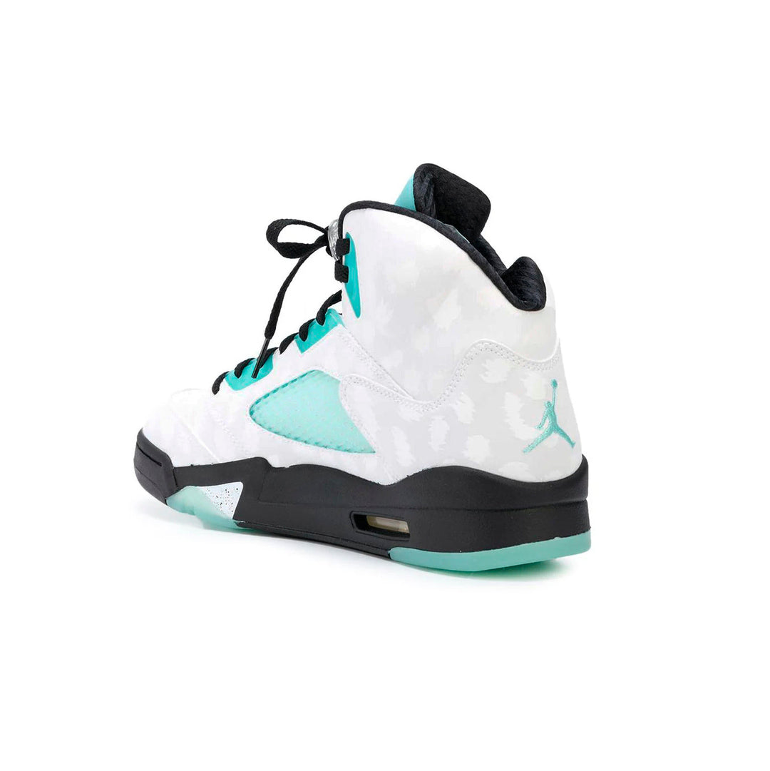Nike Air Jordan 5 Island Green Vit Turkos Svart Sneakers Herr