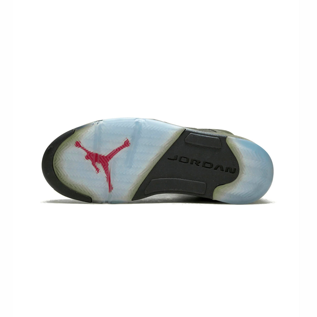 Nike Air Jordan 5 Retro Fear Pack Grå Oliv Svart Röd Sneakers Herr