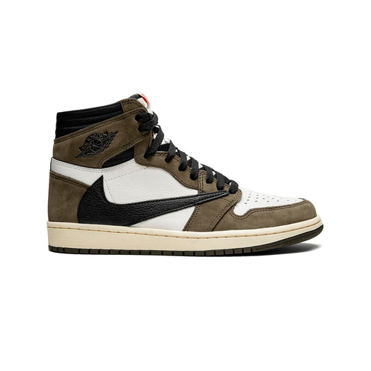 Nike Air Jordan 1 High Travis Scott Mocha Brun Vit Svart Sneakers Herr