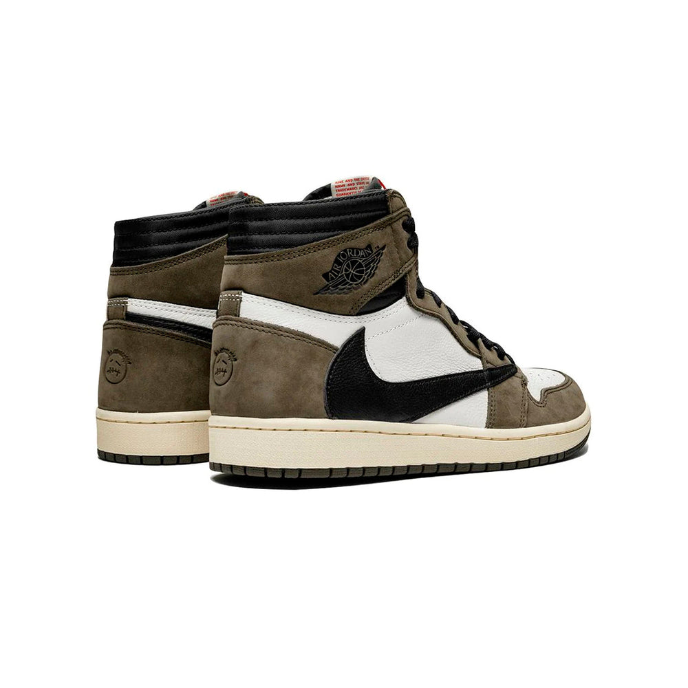 Nike Air Jordan 1 High Travis Scott Mocha Brun Vit Svart Sneakers Herr