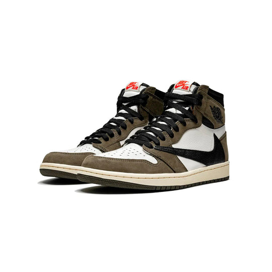 Nike Air Jordan 1 High Travis Scott Mocha Brun Vit Svart Sneakers Herr