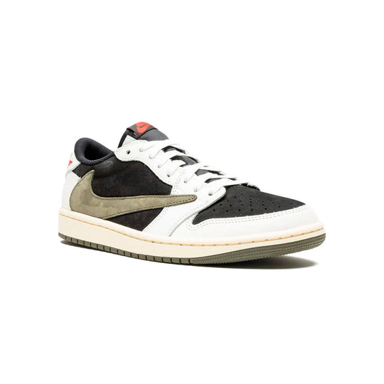 Nike Air Jordan 1 Low Travis Scott Reverse Olive Svart Vit Oliv Herr