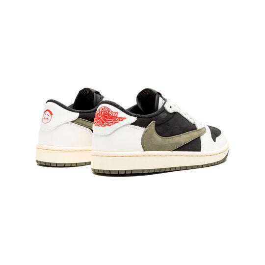 Nike Air Jordan 1 Low Travis Scott Reverse Olive Svart Vit Oliv Herr