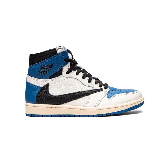 Nike Air Jordan 1 High Travis Scott Fragment Blå Vit Svart Sneakers Herr