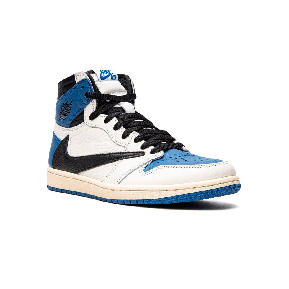 Nike Air Jordan 1 High Travis Scott Fragment Blå Vit Svart Sneakers Herr