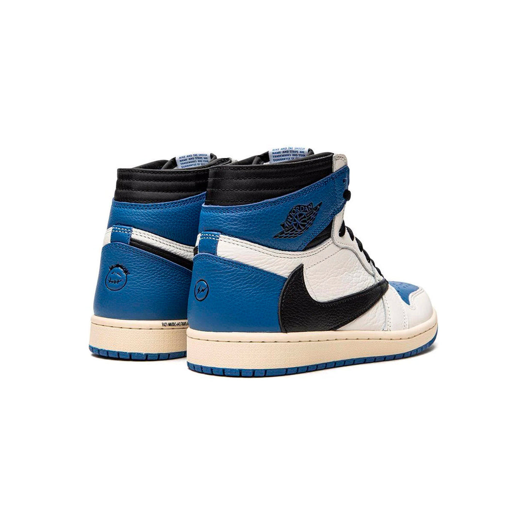Nike Air Jordan 1 High Travis Scott Fragment Blå Vit Svart Sneakers Herr