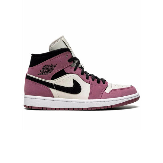 Nike Air Jordan 1 Mid Berry Pink Rosa Svart Vita Sneakers Dam
