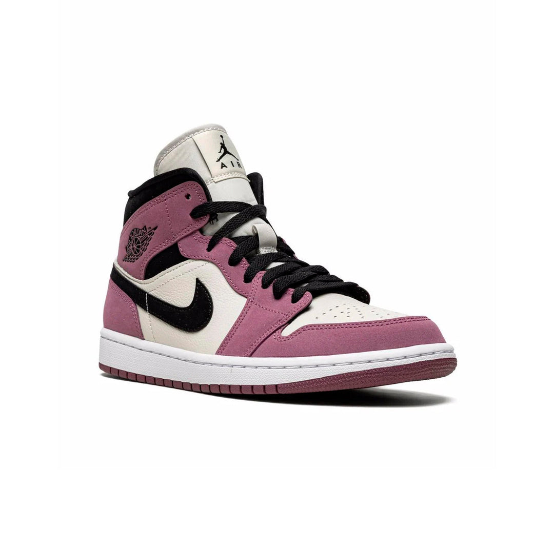 Nike Air Jordan 1 Mid Berry Pink Rosa Svart Vita Sneakers Dam