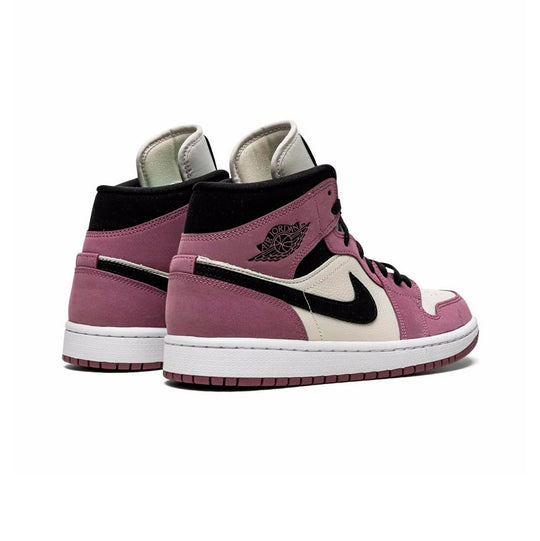 Nike Air Jordan 1 Mid Berry Pink Rosa Svart Vita Sneakers Dam