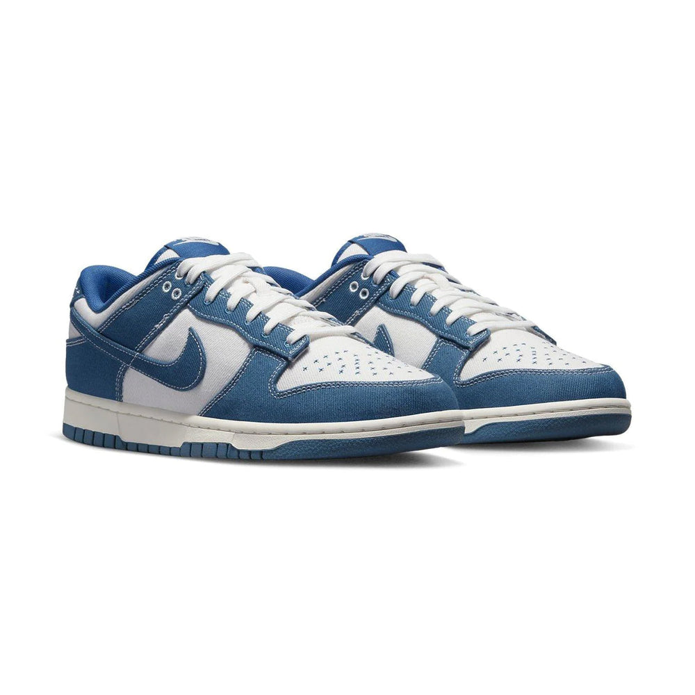 Nike Air Jordan 1 Low Industrial Blue Sashiko Blå Vit Sneakers Herr
