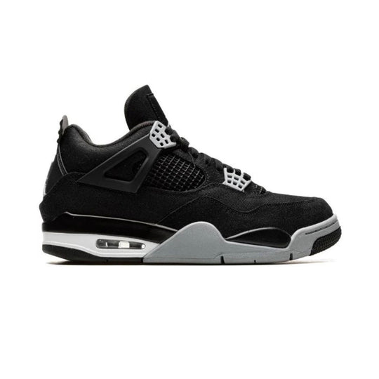 Nike Air Jordan 4 Black Canvas Svart Grå Sneakers Herr