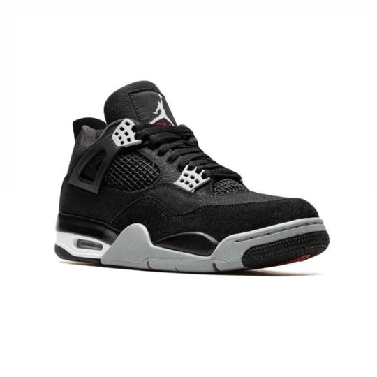 Nike Air Jordan 4 Black Canvas Svart Grå Sneakers Herr