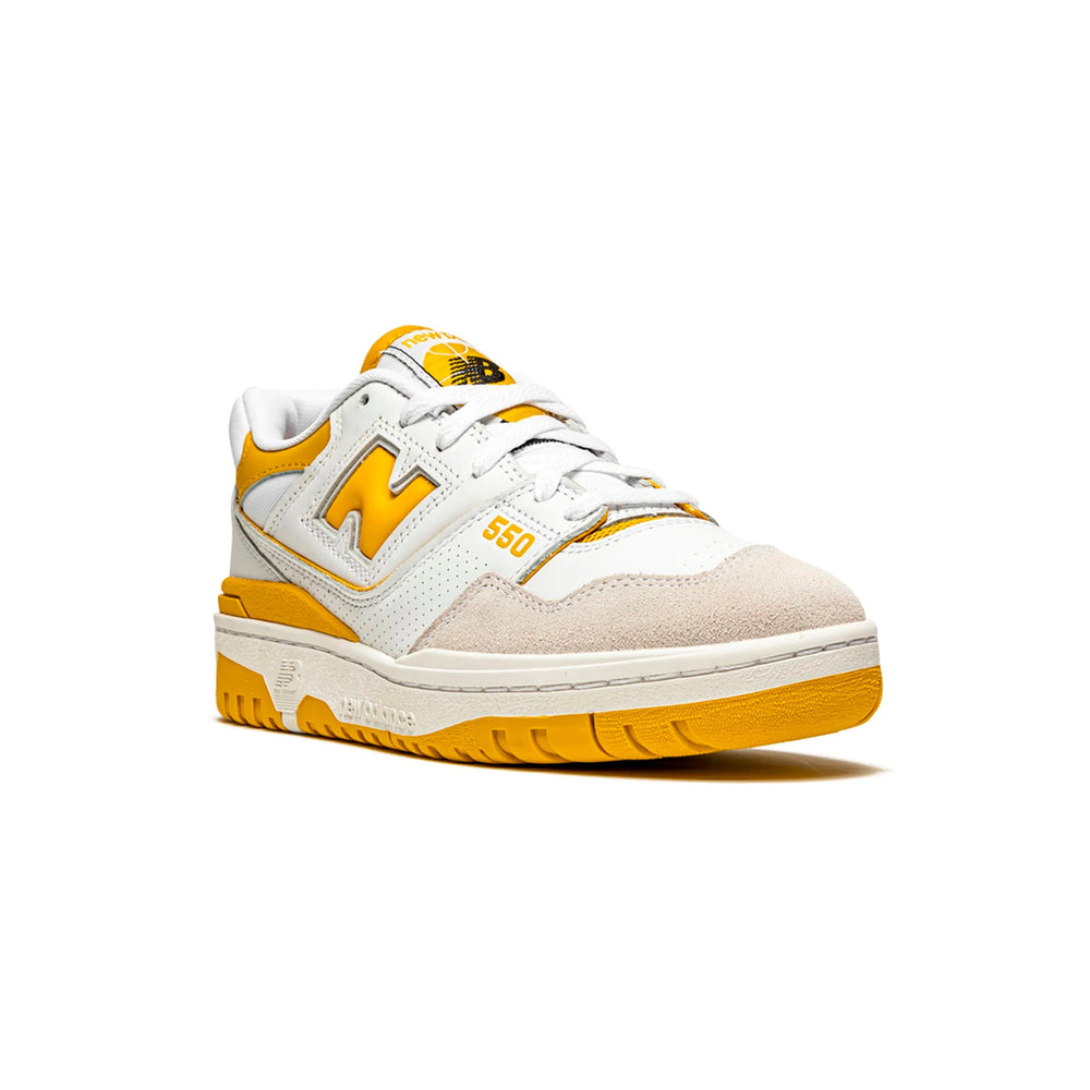 New Balance 550 Herr Sneakers Vit och Gul Retro Sportstil