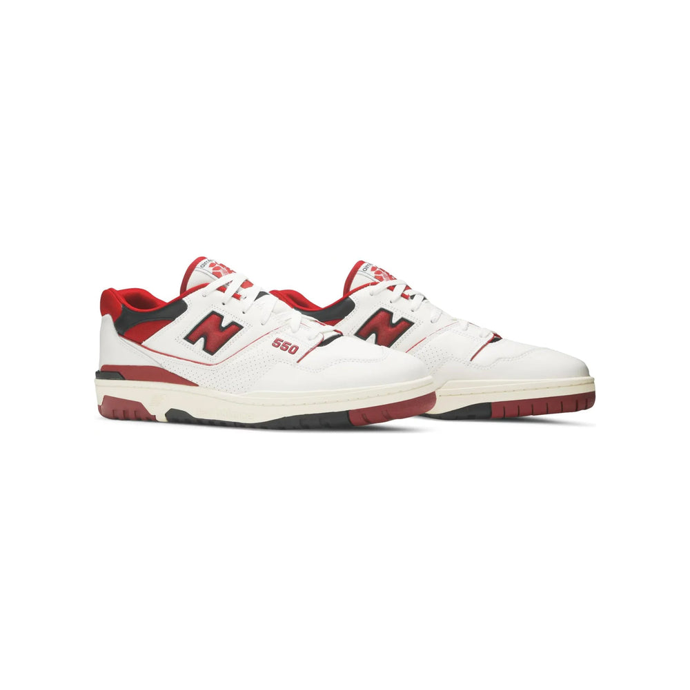New Balance 550 x Aimé Leon Dore Herr Sneakers Vita och Röda Retro Basketstil