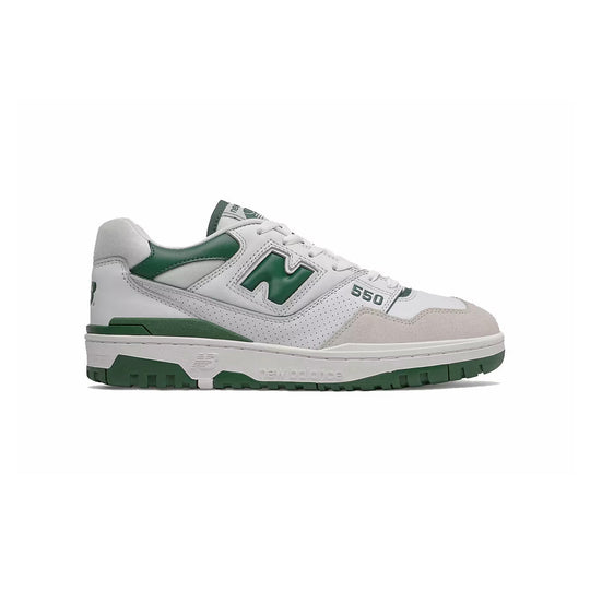 New Balance 550 Herr Sneakers Vit och Grön Skinn Retro Stil