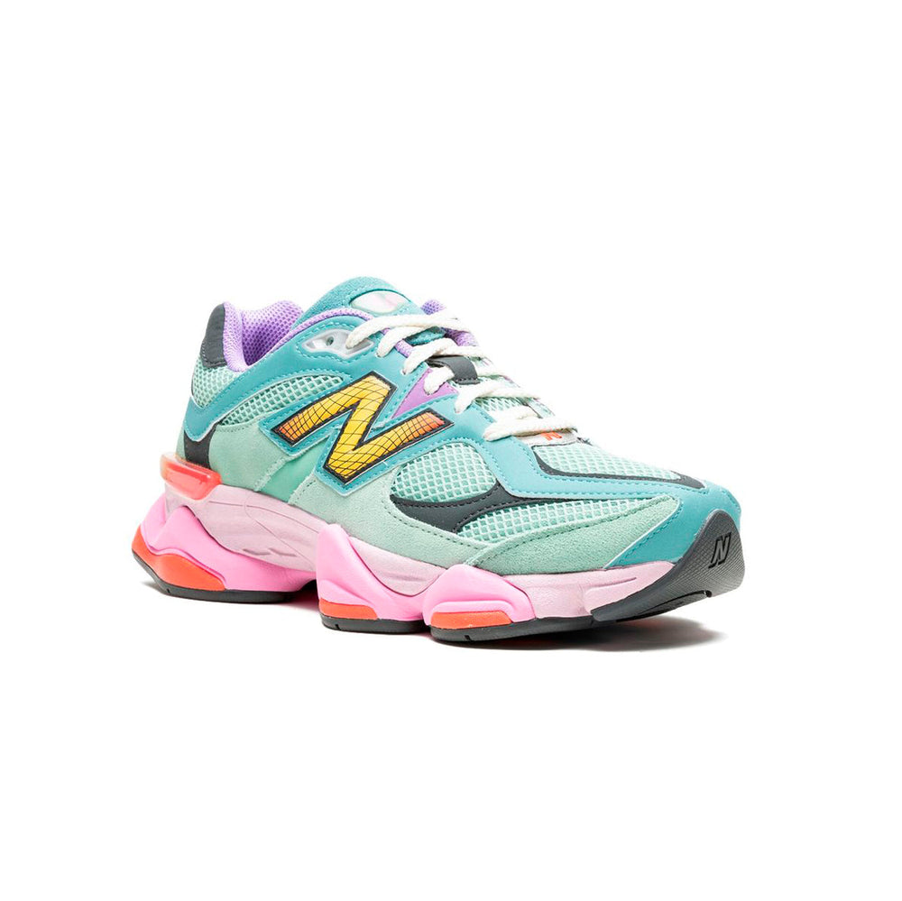 New Balance 9060 Grön Rosa Sneakers Dam Sage Leaf Neo Flame Stil
